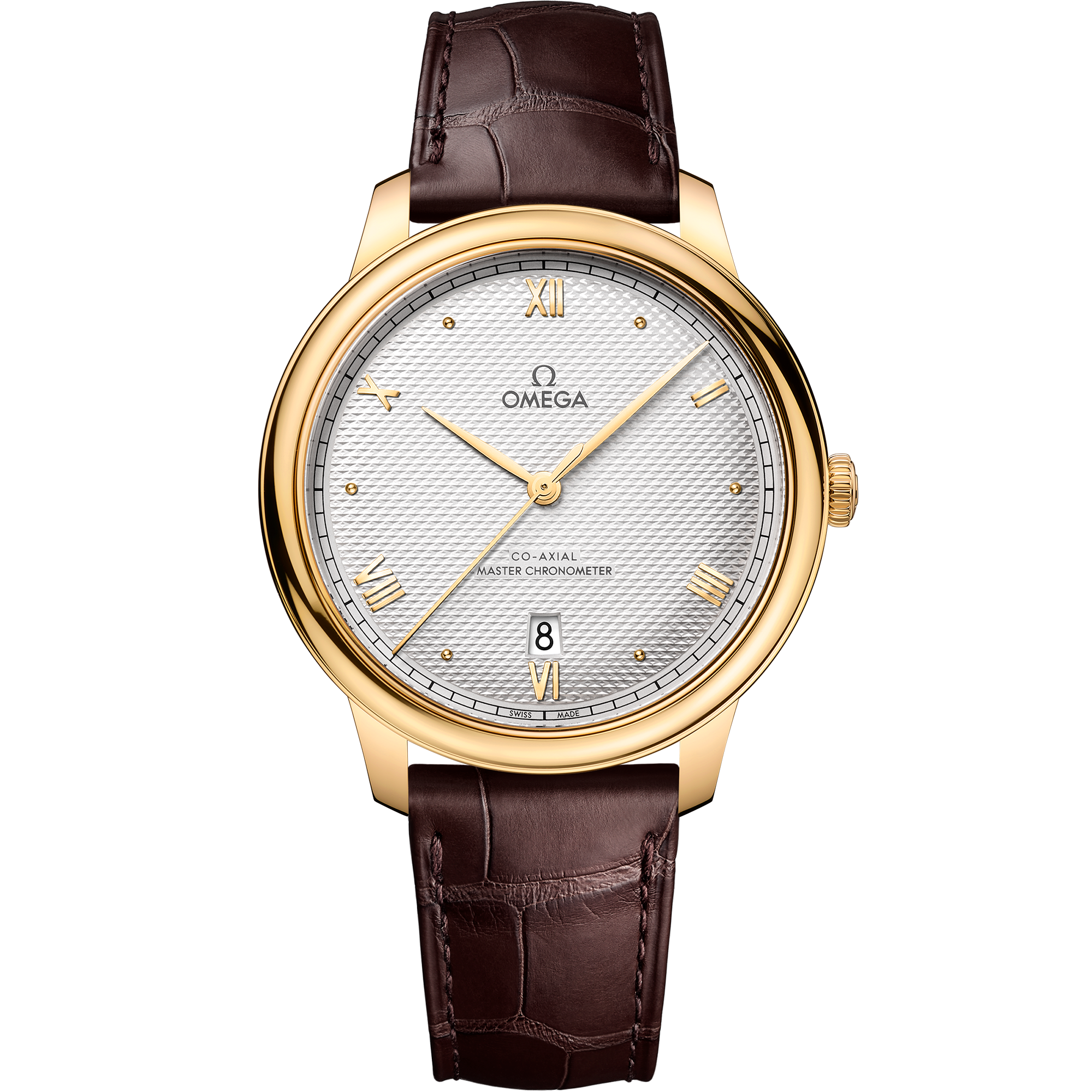 Omega DE VILLE PRESTIGE 40 mm, yellow gold on leather strap 434.53.40.20.02.002