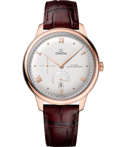 Omega DE VILLE PRESTIGE 41 mm, Sedna™ gold on leather strap 434.53.41.21.02.001