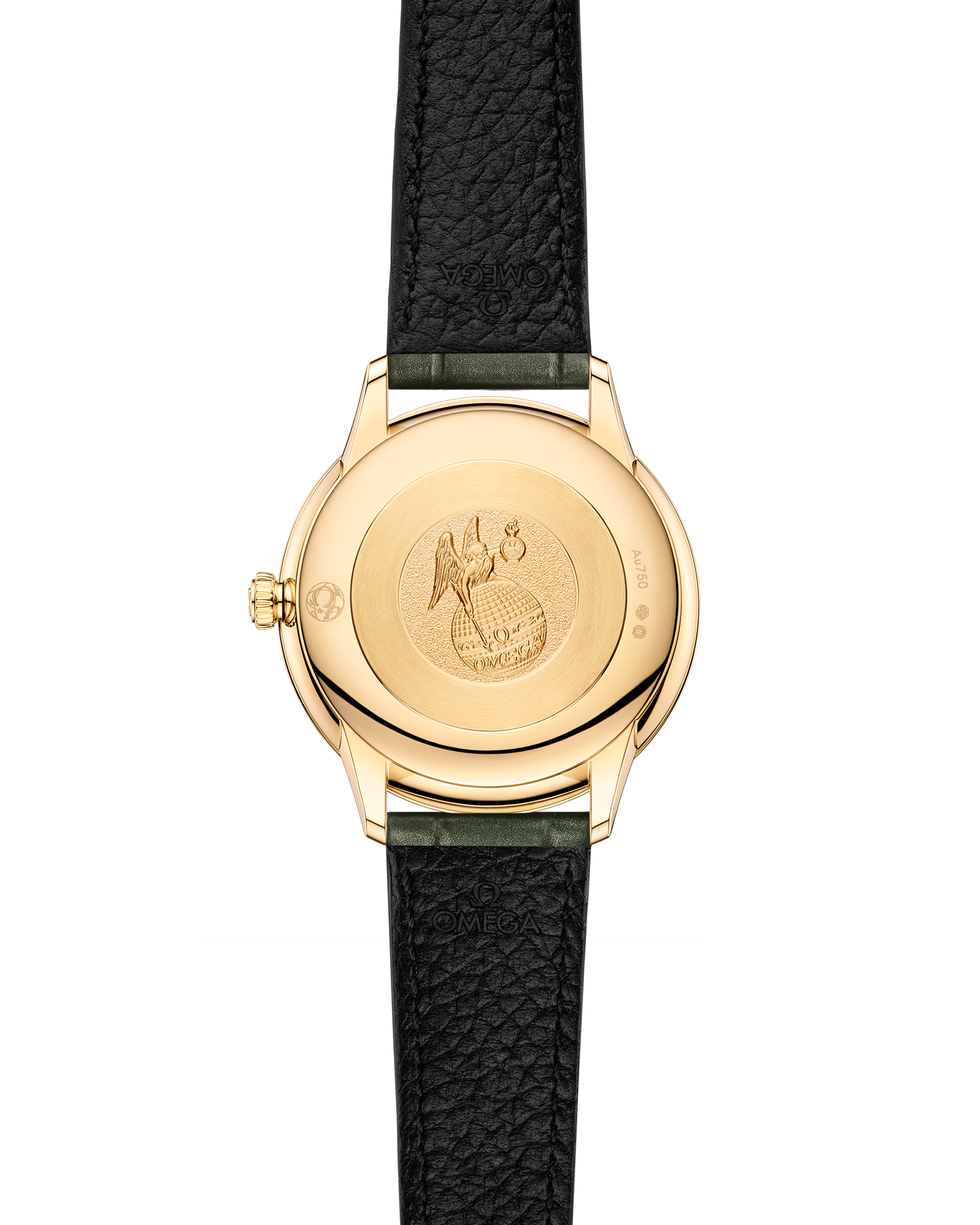 Omega DE VILLE PRESTIGE 27.5 mm, yellow gold on leather strap 434.58.28.60.55.002 - Image 2