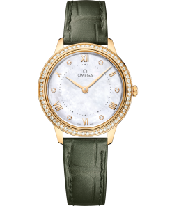 Omega DE VILLE PRESTIGE 30 mm, yellow gold on leather strap 434.58.30.60.55.002