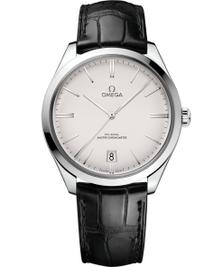Omega DE VILLE TRÉSOR 40 mm, steel on leather strap 435.13.40.21.02.001