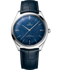 Omega DE VILLE TRÉSOR 40 mm, steel on leather strap 435.13.40.21.03.001