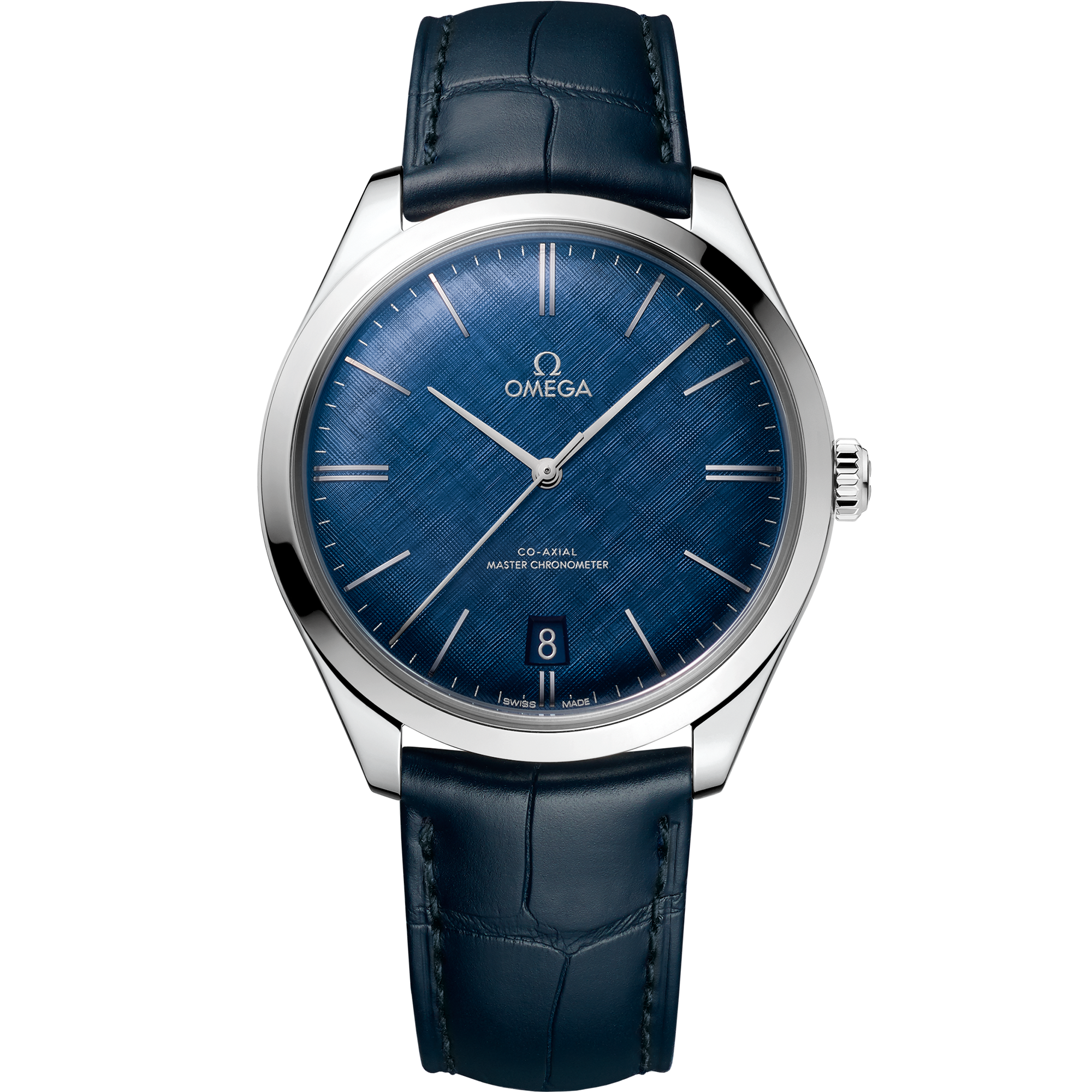 Omega DE VILLE TRÉSOR 40 mm, steel on leather strap 435.13.40.21.03.001