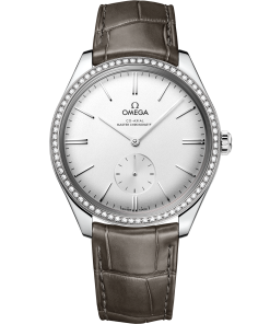 Omega DE VILLE TRÉSOR 40 mm, steel on leather strap 435.18.40.21.02.002