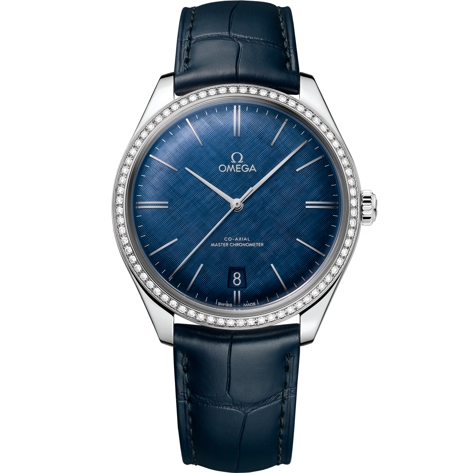 Omega DE VILLE TRÉSOR 40 mm, steel on leather strap 435.18.40.21.03.001