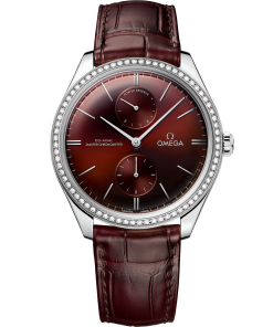 Omega DE VILLE TRÉSOR 40 mm, steel on leather strap 435.18.40.22.11.001