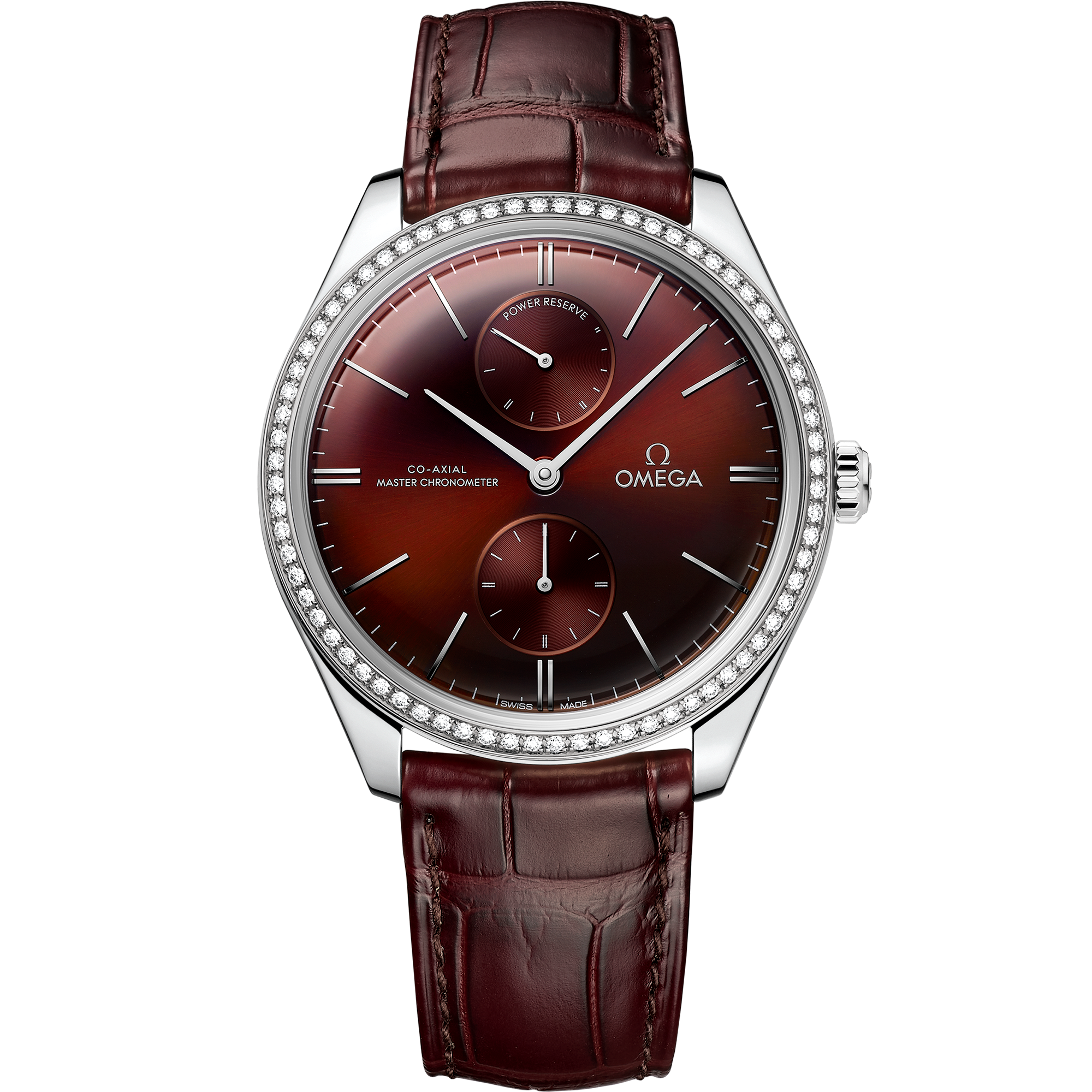 Omega DE VILLE TRÉSOR 40 mm, steel on leather strap 435.18.40.22.11.001