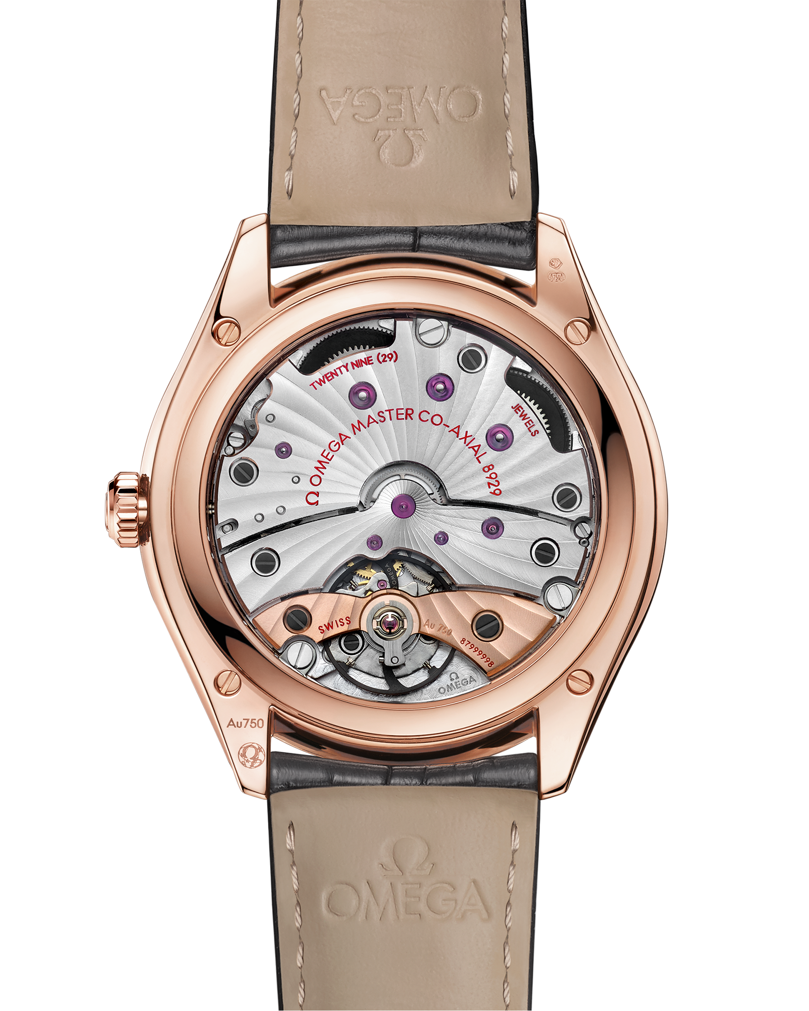 Omega DE VILLE TRÉSOR 40 mm, Sedna™ gold on leather strap 435.53.40.21.06.001 - Image 2