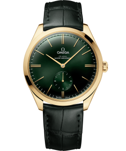 Omega DE VILLE TRÉSOR 40 mm, yellow gold on leather strap 435.53.40.21.10.001