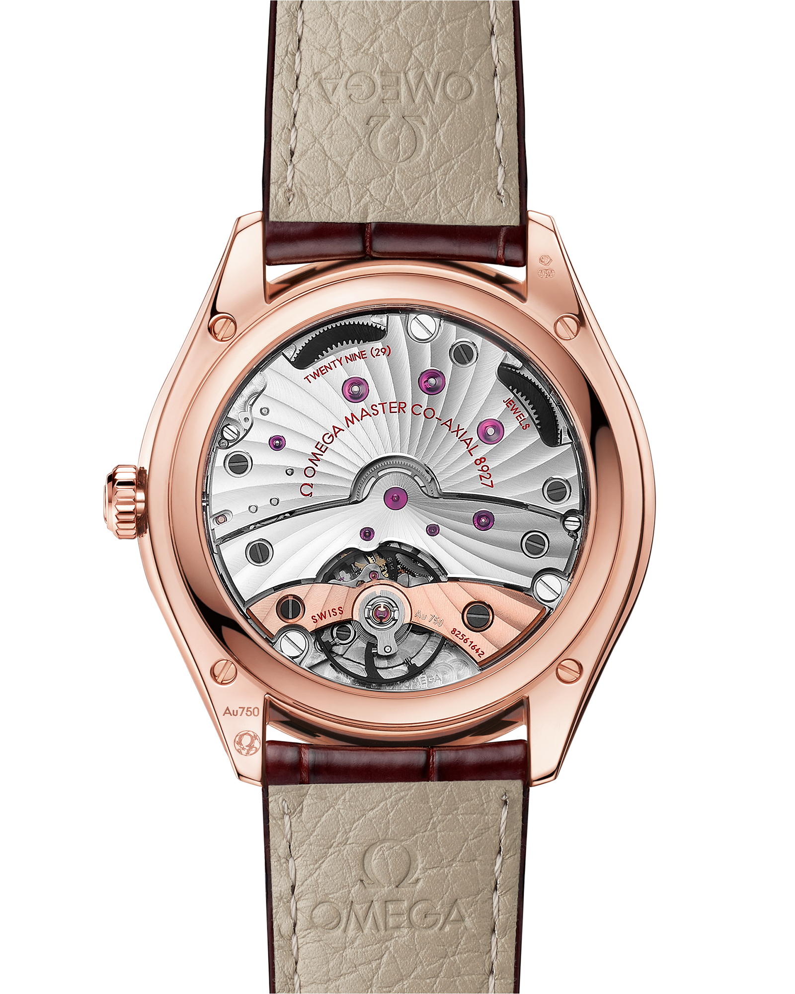 Omega DE VILLE TRÉSOR 40 mm, Sedna™ gold on leather strap 435.53.40.21.11.002 - Image 2