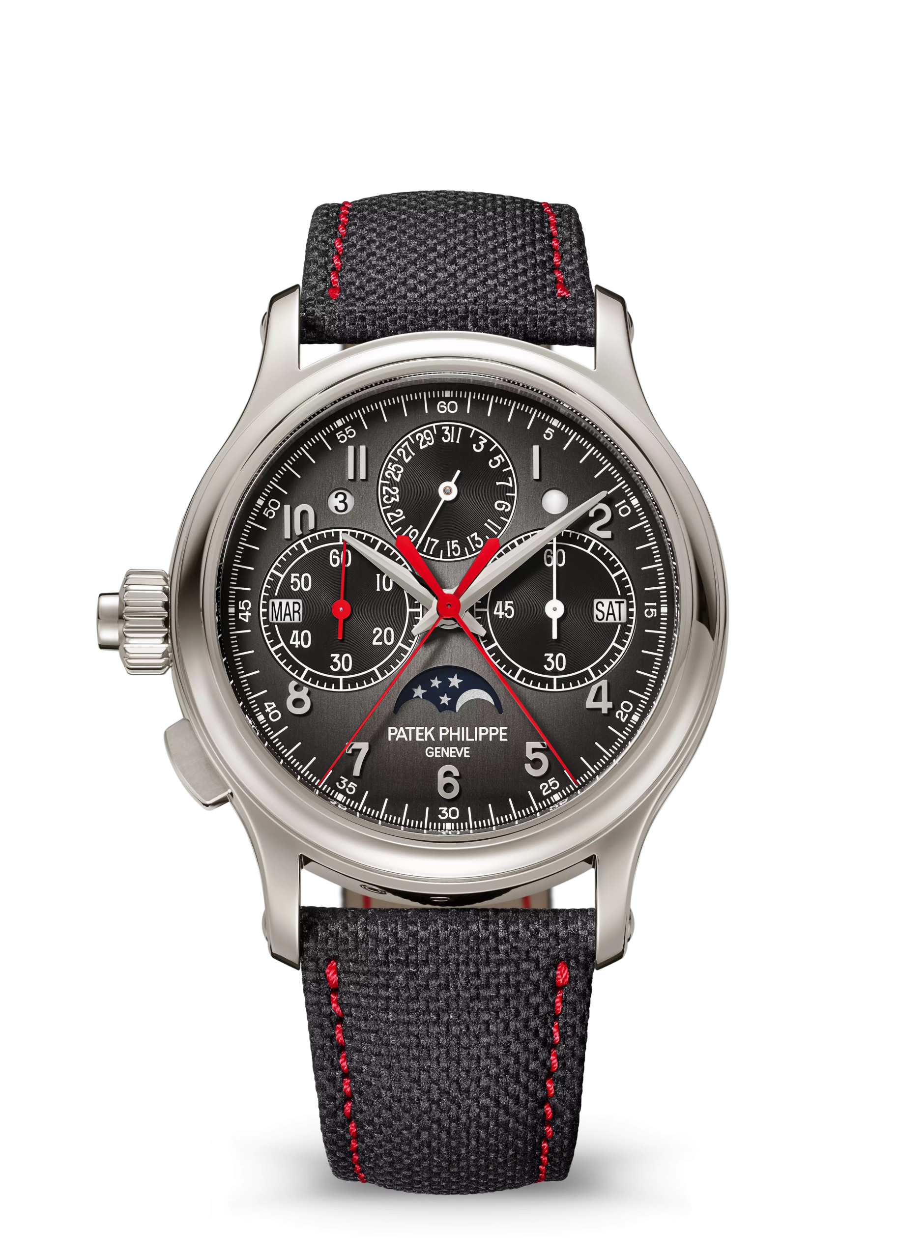 SPLIT-SECONDS MONOPUSHER CHRONOGRAPH FOR LEFT-HANDERS. PERPETUAL CALENDAR. Platinum 5373P-001