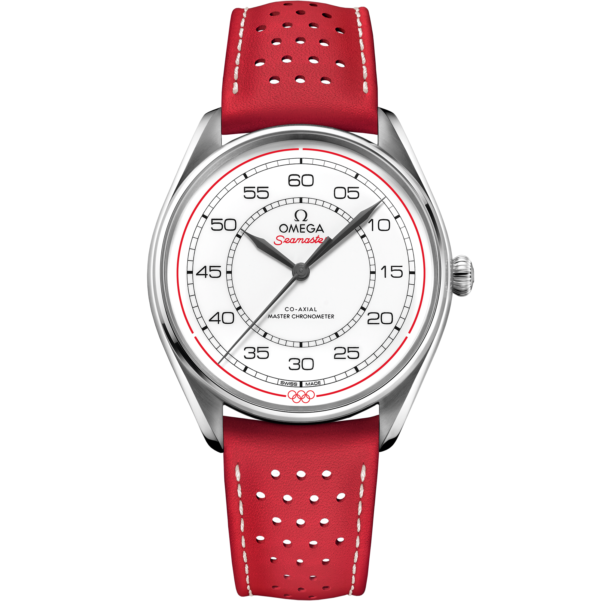 Omega SEAMASTER OLYMPIC OFFICIAL TIMEKEEPER 39.5 mm, steel on leather strap 522.32.40.20.04.004