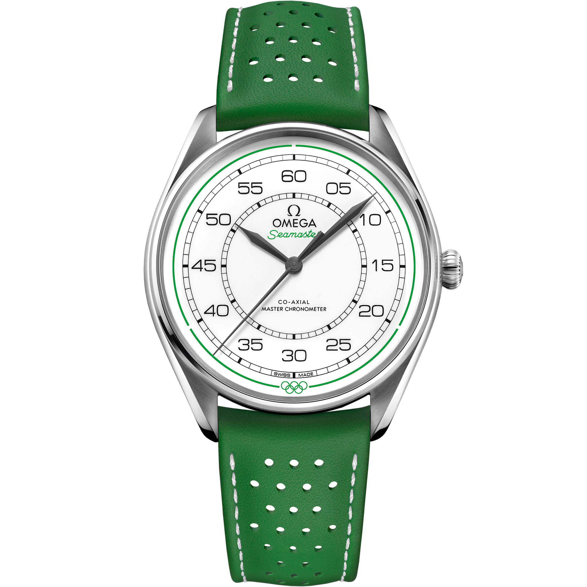 Omega SEAMASTER OLYMPIC OFFICIAL TIMEKEEPER 39.5 mm, steel on leather strap 522.32.40.20.04.005