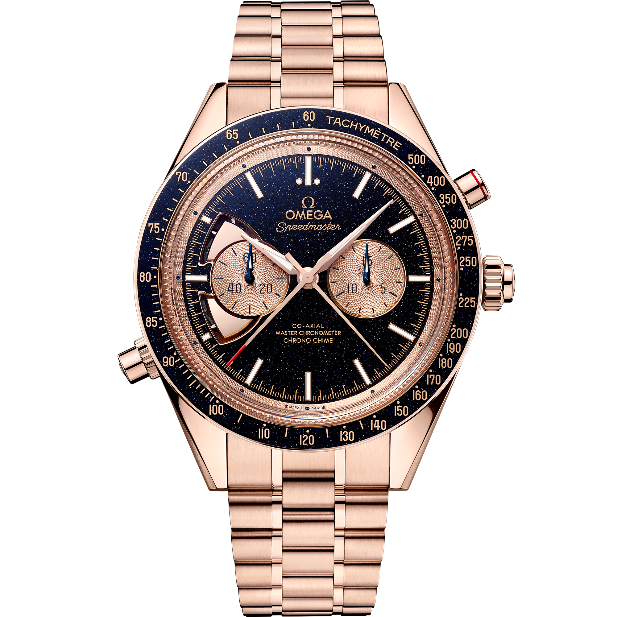 Omega SPEEDMASTER CHRONO CHIME 45 mm, Sedna™ gold on Sedna™ gold 522.50.45.52.03.001