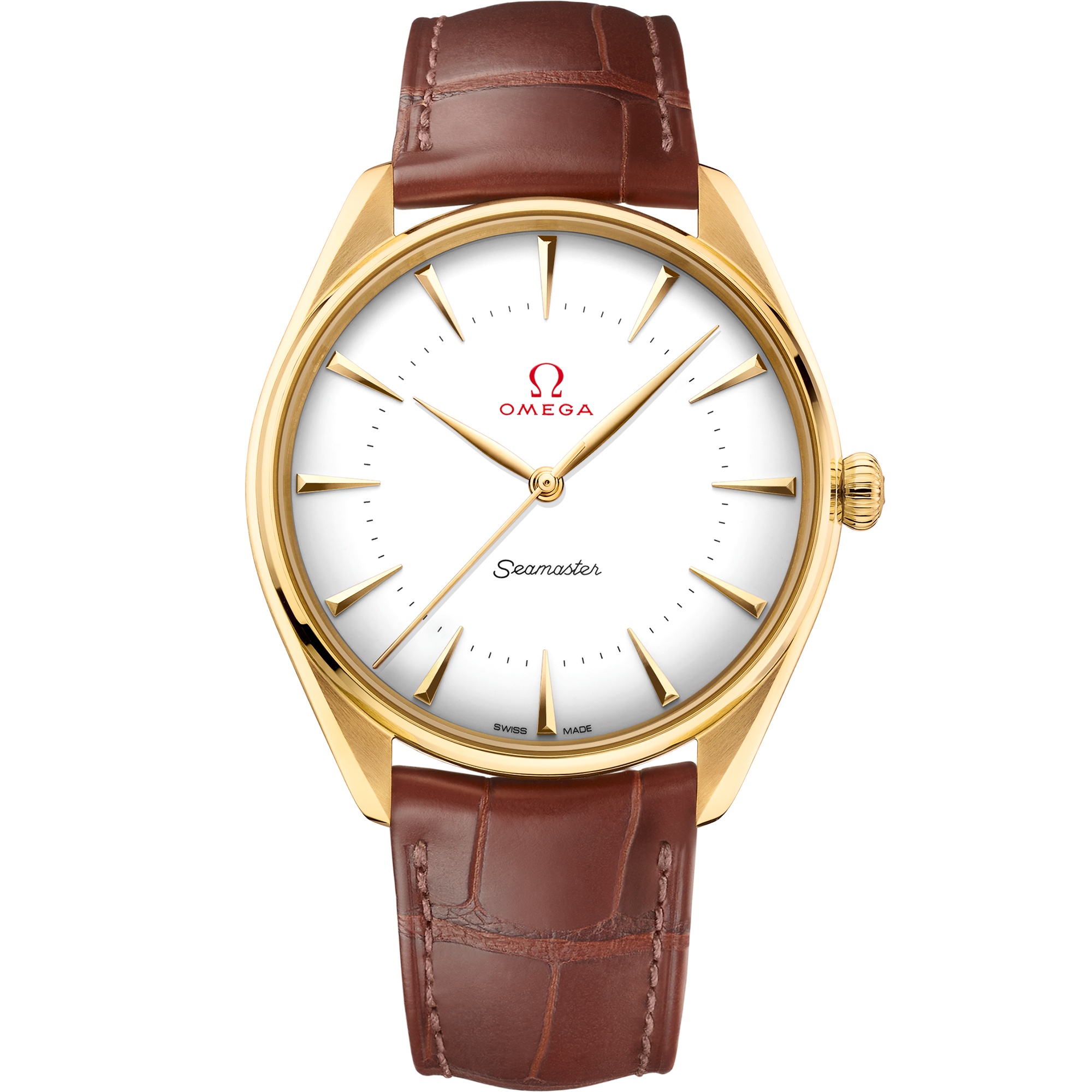 Omega SEAMASTER OLYMPIC OFFICIAL TIMEKEEPER 39.5 mm, yellow gold on leather strap 522.53.40.20.04.001