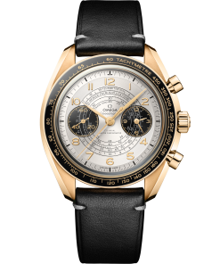 Omega SPEEDMASTER CHRONOSCOPE 43 mm, Moonshine™ gold on leather strap 522.62.43.51.02.001