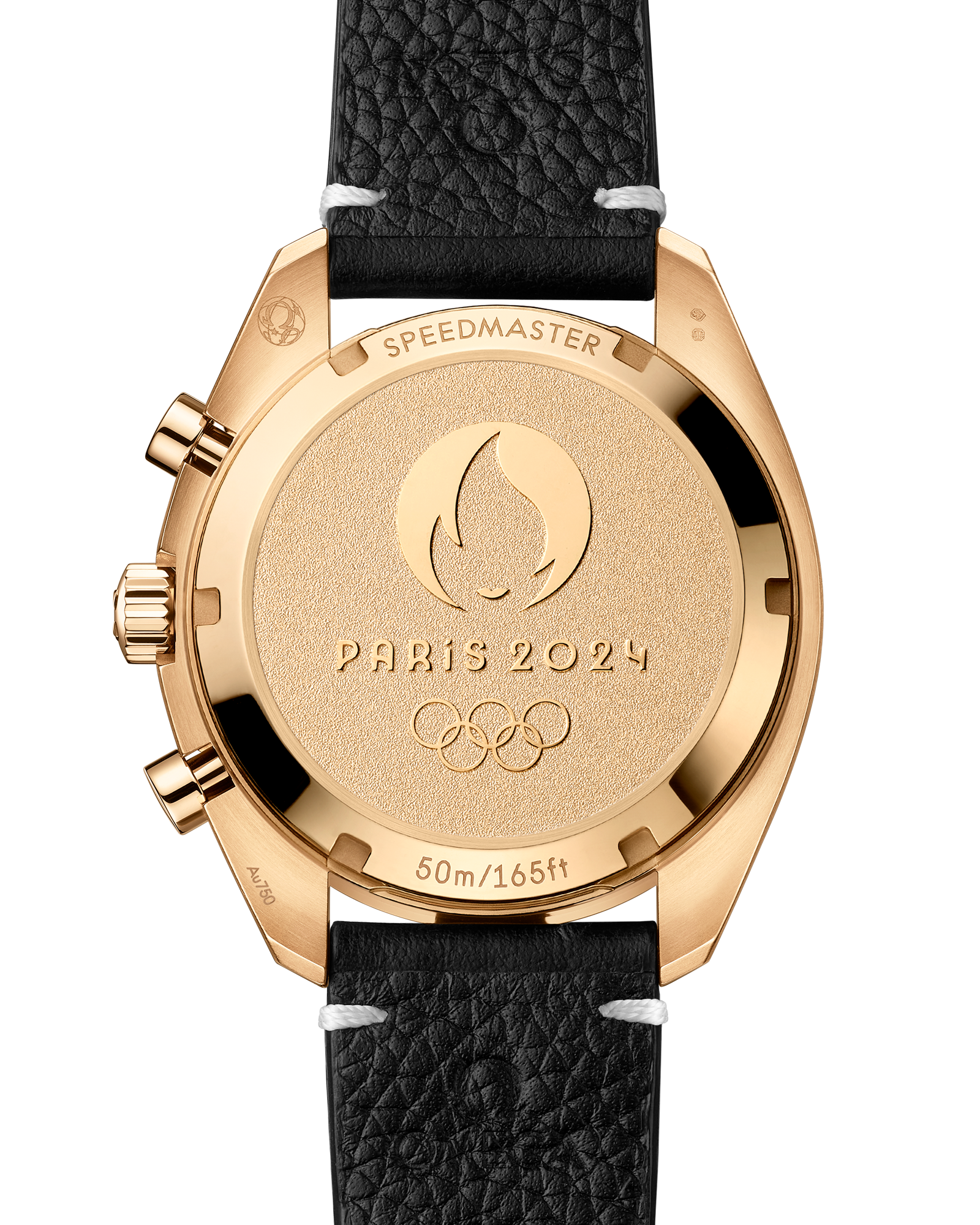 Omega SPEEDMASTER CHRONOSCOPE 43 mm, Moonshine™ gold on leather strap 522.62.43.51.02.001 - Image 2