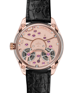 Alternative view of Omega DE VILLE TOURBILLON 43 mm, Sedna™ gold ‑ Canopus Gold™ on leather strap 529.53.43.22.01.001