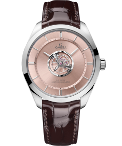 Omega DE VILLE TOURBILLON 43 mm, Canopus Gold™ on leather strap 529.53.43.22.99.001