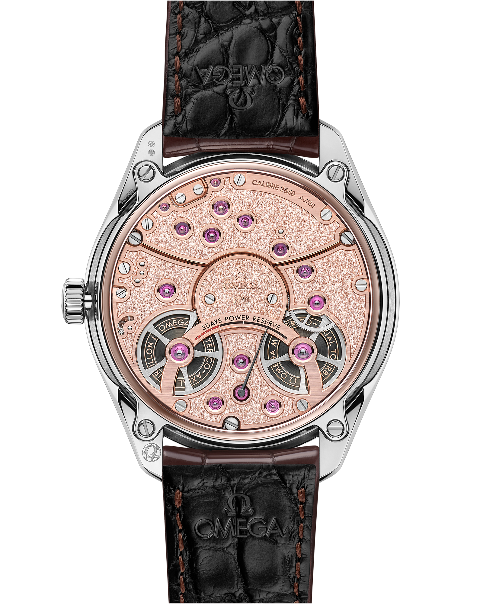 Omega DE VILLE TOURBILLON 43 mm, Canopus Gold™ on leather strap 529.53.43.22.99.001 - Image 2