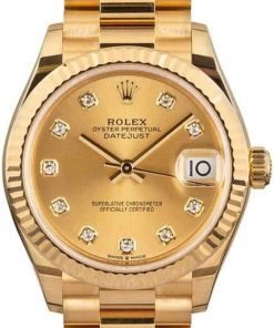 HandMade The Ladies Rolex Datejust 278278 Yellow Gold
