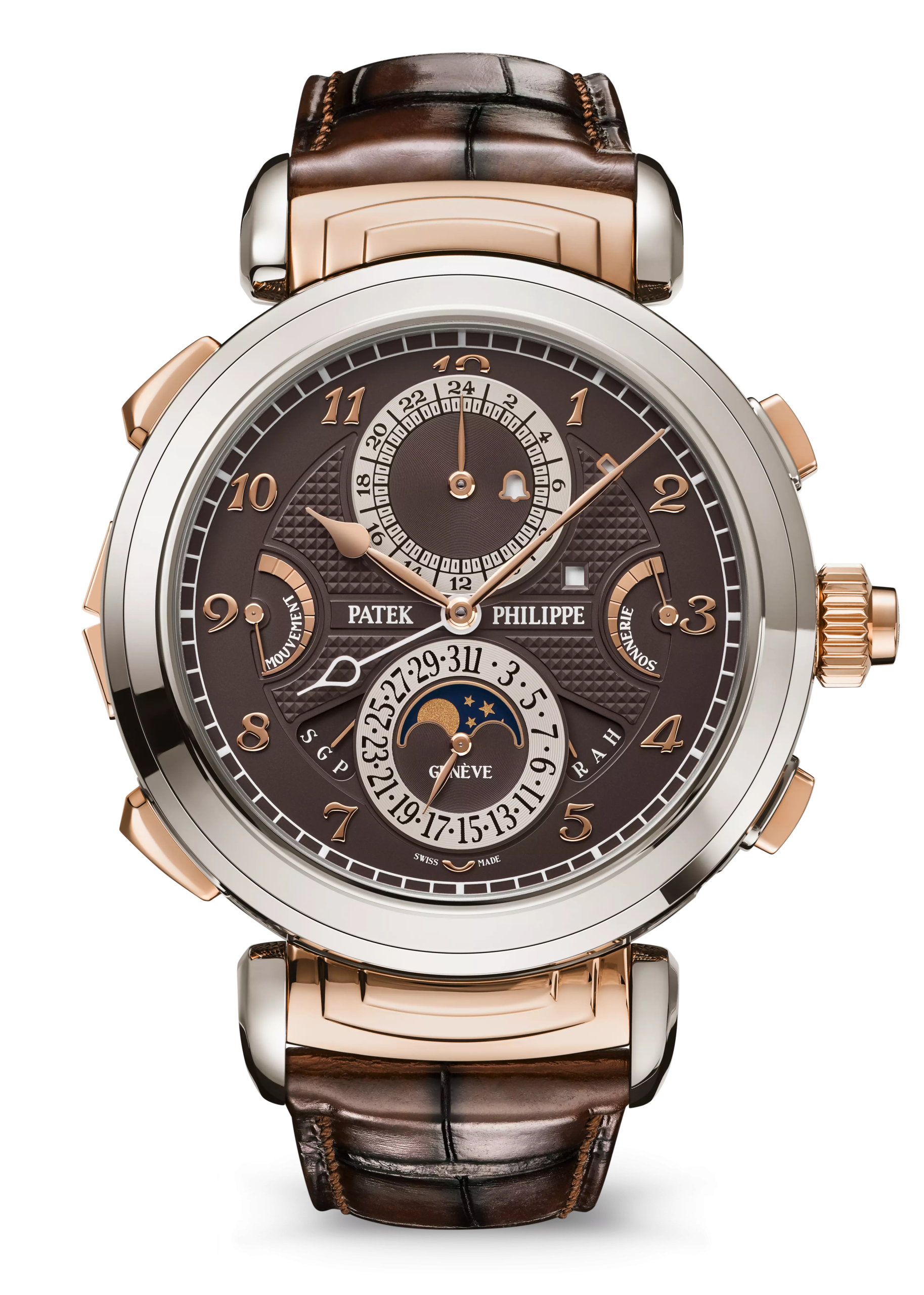 PATEK PHILIPPE GRANDMASTER CHIME. RARE HANDCRAFTS. Rose gold and white gold 6300GR-001
