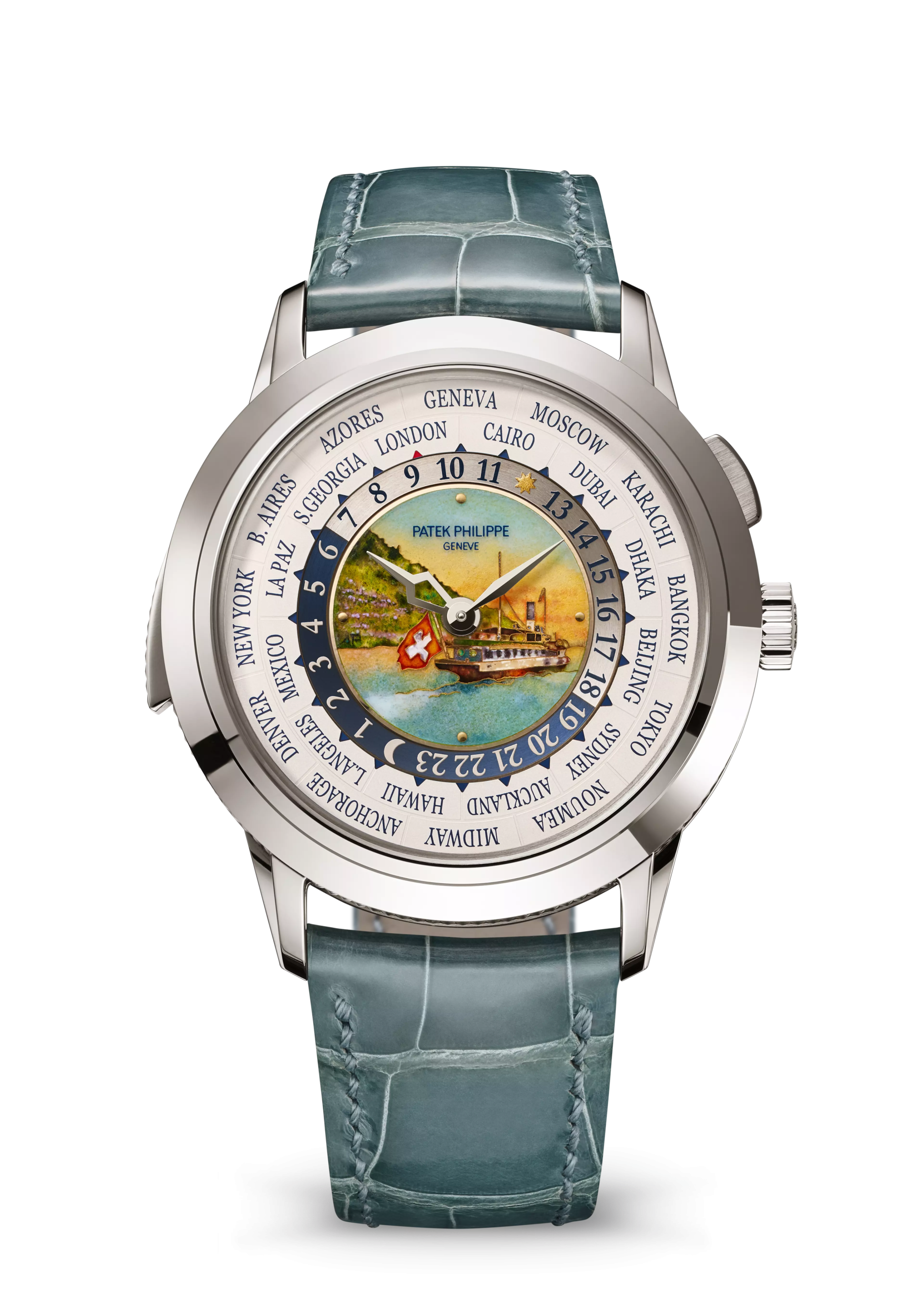 MINUTE REPEATER. WORLD TIME. RARE HANDCRAFTS. White gold 5531G-001