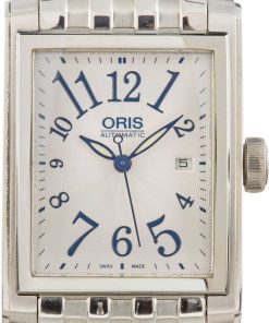 HandMade The Oris Rectangular Date Grey Arabic Dial