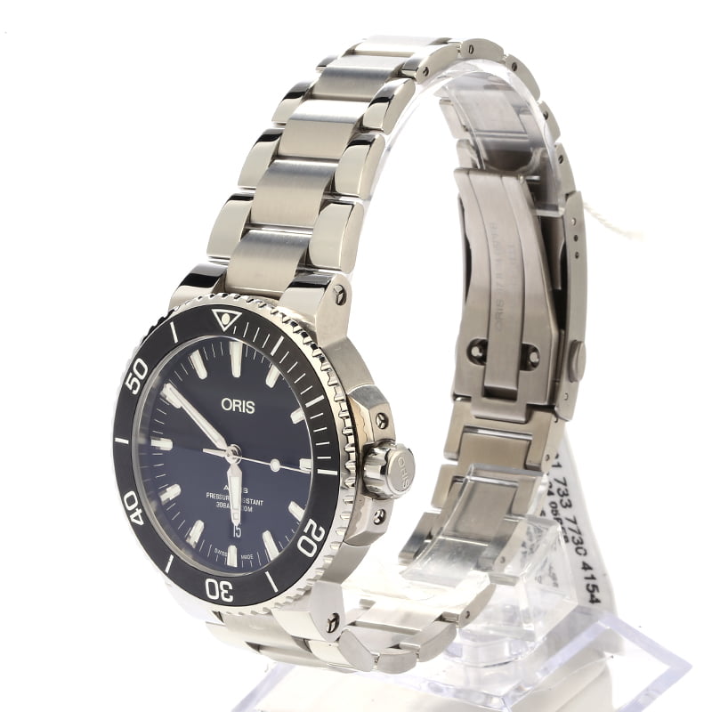 HandMade The Oris Aquis Date Black Dial Steel Bracelet - Image 2