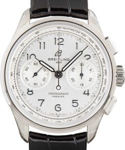 HandMade The Breitling Premier B09 Chronograph 40 Silver Dial