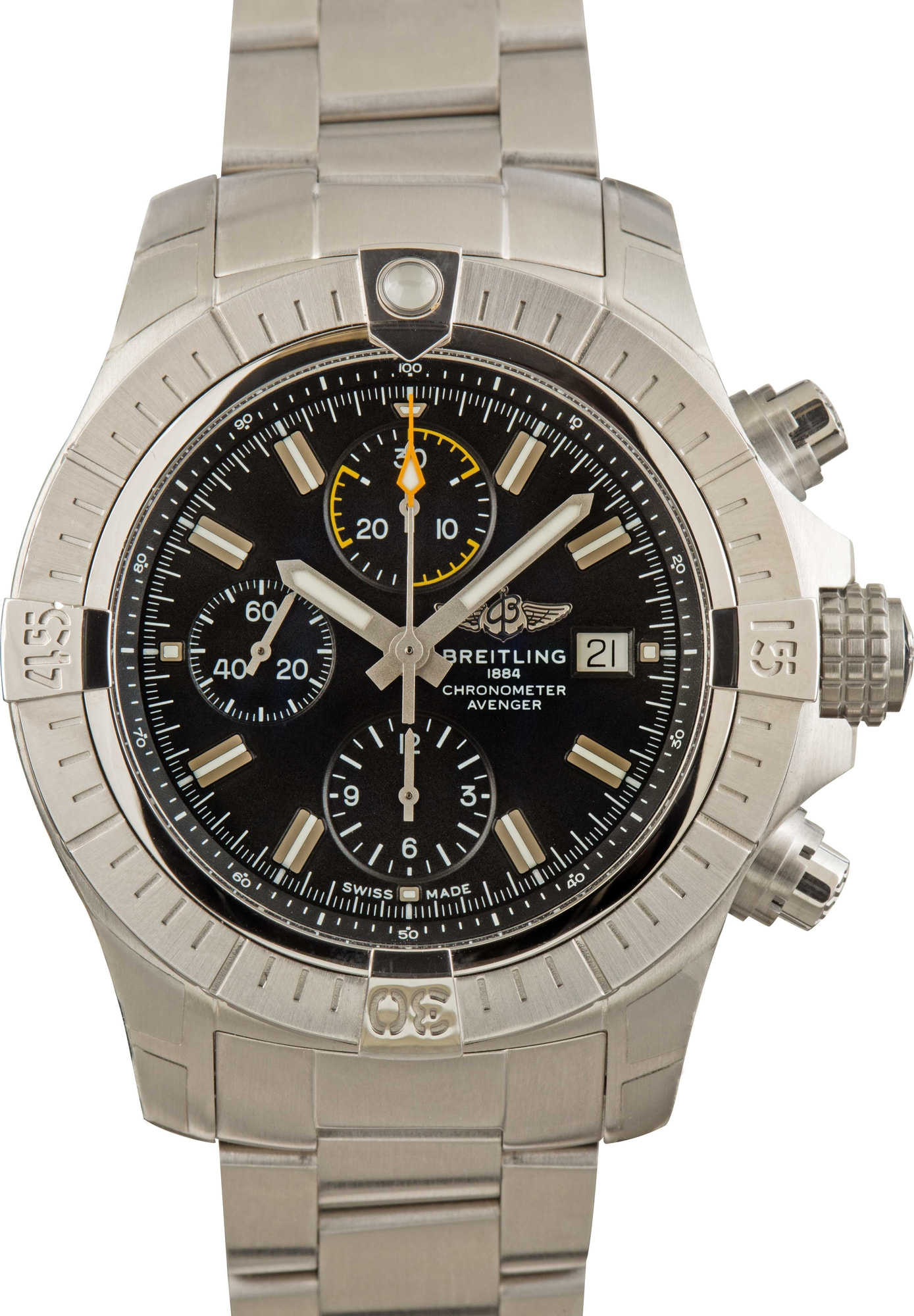 HandMade The Breitling Avenger Chronograph 45 Stainless Steel Black Dial
