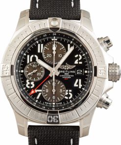 HandMade The Breitling Avenger Chronograph GMT 45 Steel on Anthracite Strap
