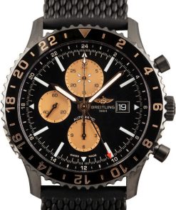 HandMade The New Breitling Chronliner Chrono Black Steel Index Dial