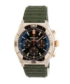 Alternative view of HandMade The Breitling Chronomat B01 42 Green Dial