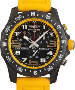 HandMade The Breitling Endurance Pro 44 Breitlight Black Dial Yellow Strap