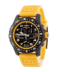 Alternative view of HandMade The Breitling Endurance Pro 44 Breitlight Black Dial Yellow Strap