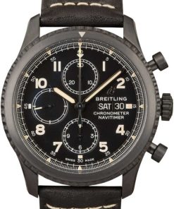 HandMade The Mens Breitling Navitimer 8 Black Dial