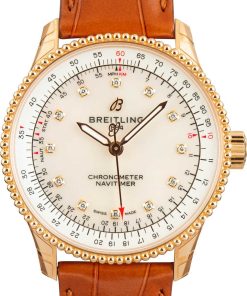 HandMade The Breitling Navitimer Automatic 35 18k Red Gold