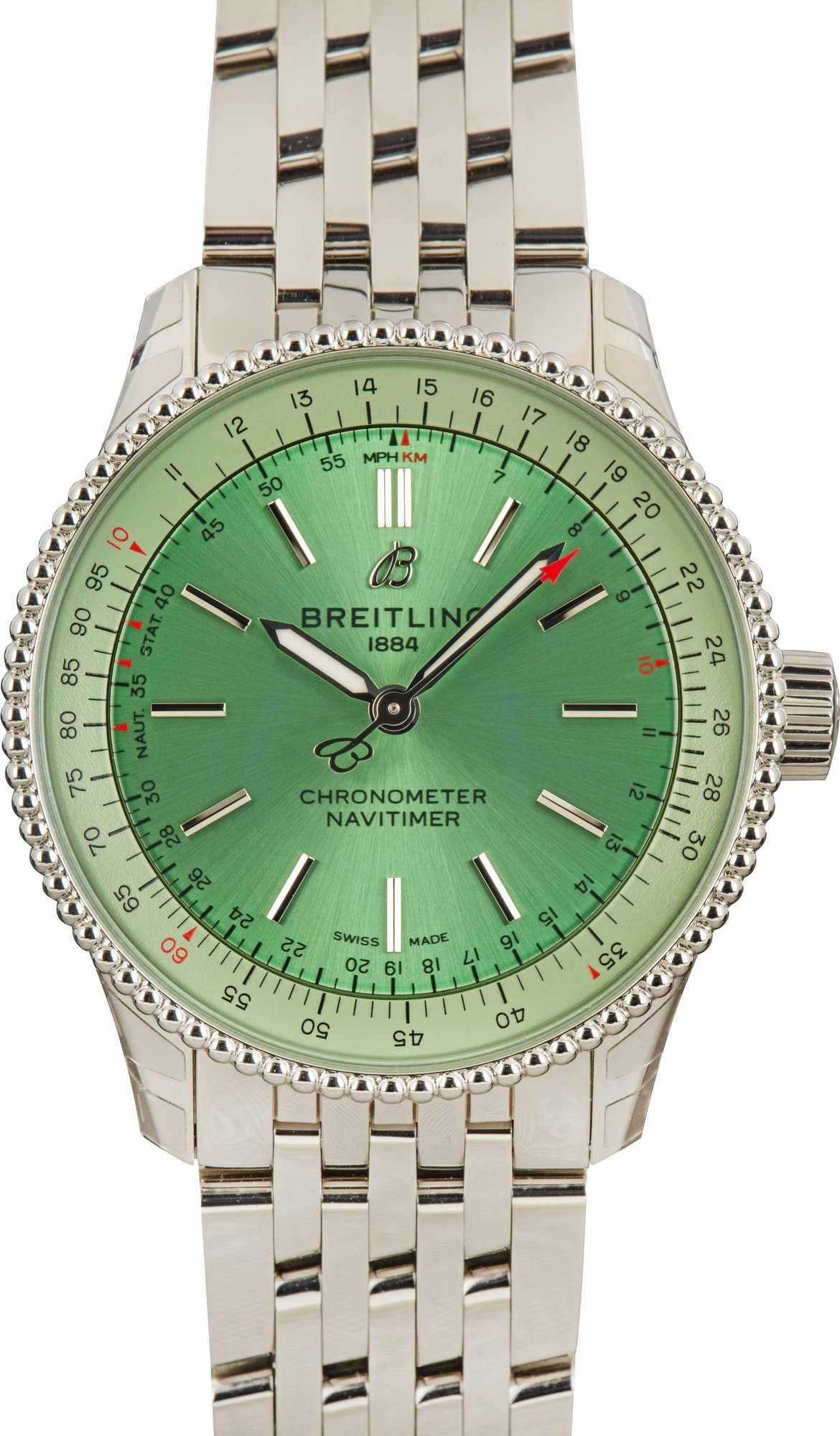 HandMade The Breitling Navitimer Automatic 35 Green Dial
