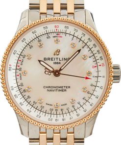 HandMade The Breitling Navitimer Automatic 35 Steel & 18k Red Gold
