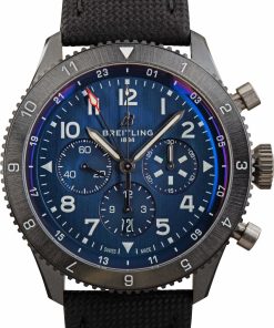 HandMade The Breitling Super AVI B04 Chronograph GMT 46 Tribute to Vought F4U Corsair Blue Dial