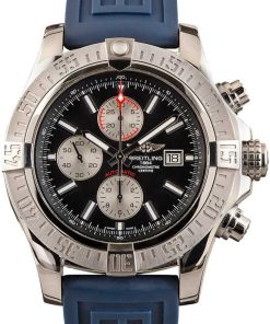 HandMade The Mens Breitling Super Avenger II Black Dial