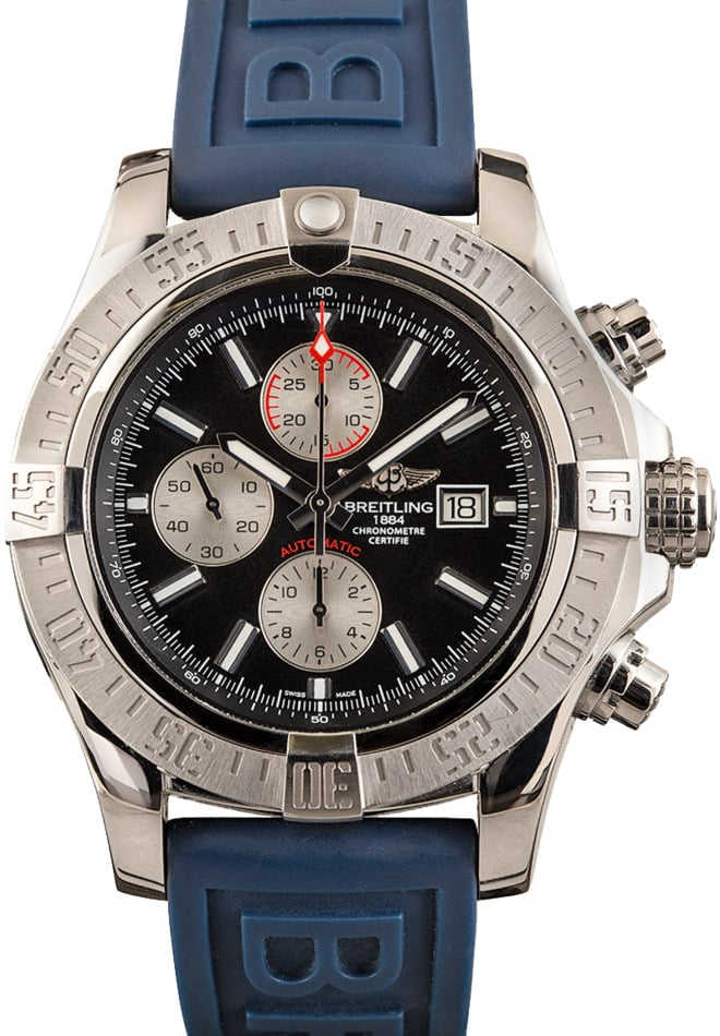 HandMade The Mens Breitling Super Avenger II Black Dial