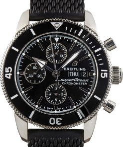 HandMade The Breitling Superocean Heritage Chronograph 44 Steel on Rubber Black Dial