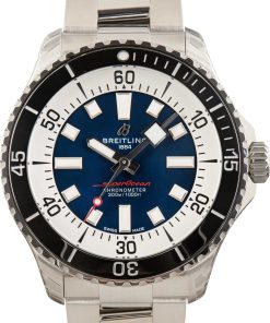 HandMade The Breitling Superocean Automatic 44 Stainless Steel Blue Dial