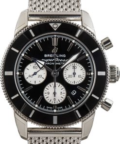 HandMade The Breitling Superocean Heritage B01 Chronograph 44 Stainless Steel Black Dial