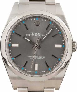 HandMade The Rolex Oyster Perpetual 114300 Dark Rhodium Dial Steel Oyster
