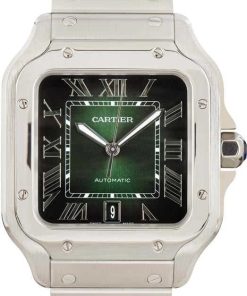 HandMade The Santos de Cartier Large Model Green Dial