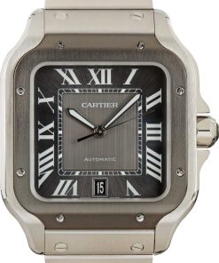 HandMade The Cartier Santos De Cartier Large Steel & DLC Model