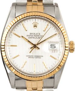 HandMade The Datejust Rolex 16013 Silver Tapestry Dial